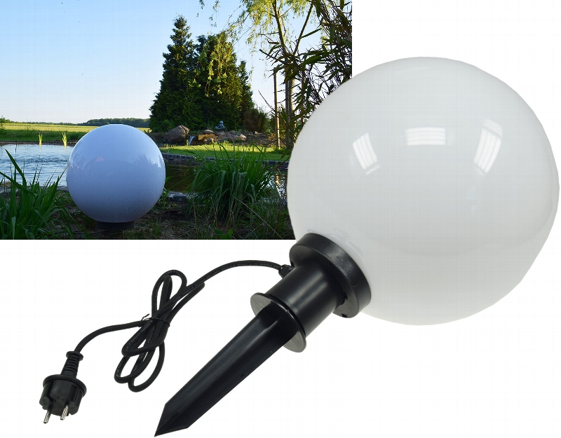 Garten Kugelleuchte 30cm Außenlampe Gartenlampe Außenleuchte Erdspieß